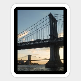 NYC: Manhattan & Brooklyn Bridge Sticker